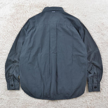 エムエイチエル 極美品 MHL ガーメントダイ コットン ポプリン チャコール