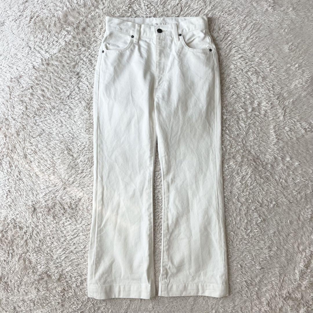 プラージュ 極美品 plage ブーツカットホワイトデニム 34