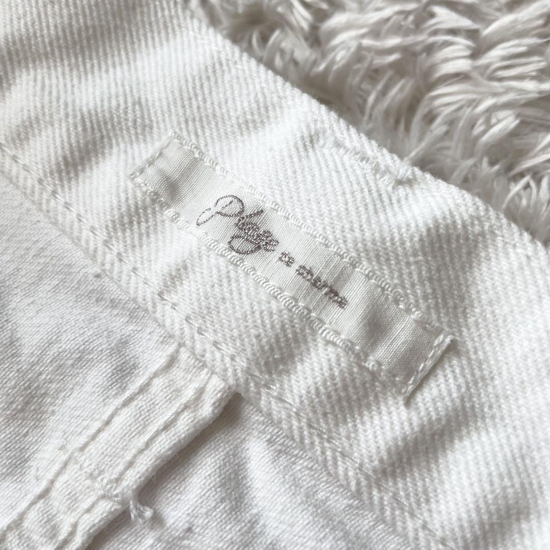 プラージュ 極美品 plage ブーツカットホワイトデニム 34