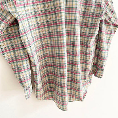 パパス 極美品 PAPAS バンドカラーシャツ チェック L