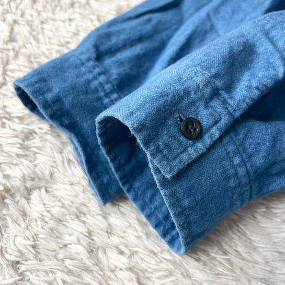 ICHI 美品 インディゴコットンロングワンピース F ブルー