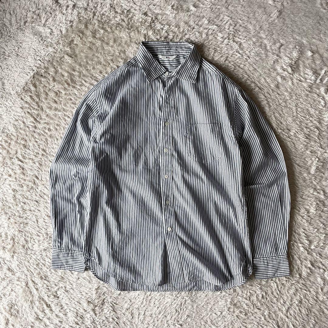 45R 美品 ジンバオックスフォードシャツ 5 ストライプ