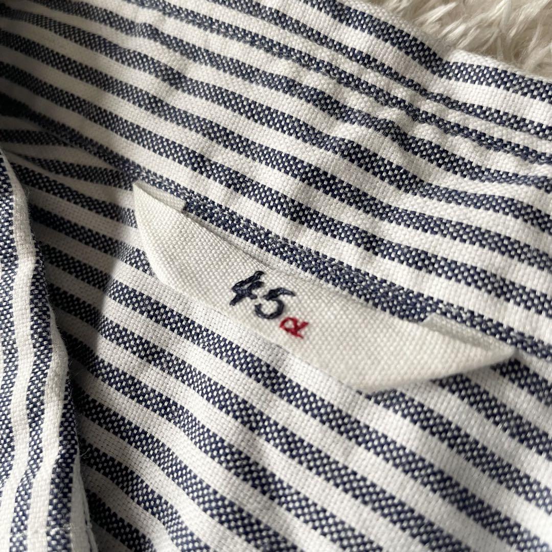 45R 美品 ジンバオックスフォードシャツ 5 ストライプ