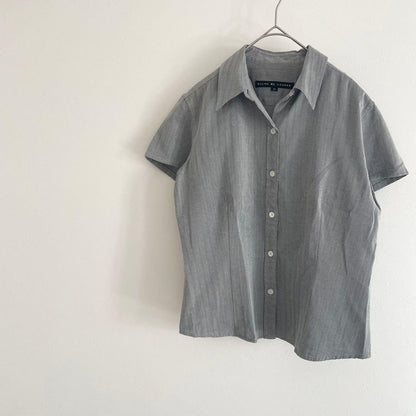 ラルフローレン 美品 半袖シャツ ヘリンボーン 11 グレー