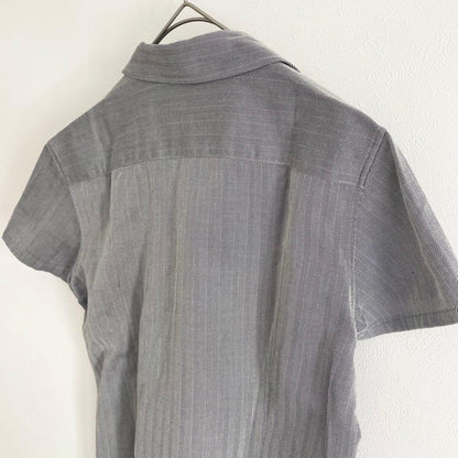 ラルフローレン 美品 半袖シャツ ヘリンボーン 11 グレー