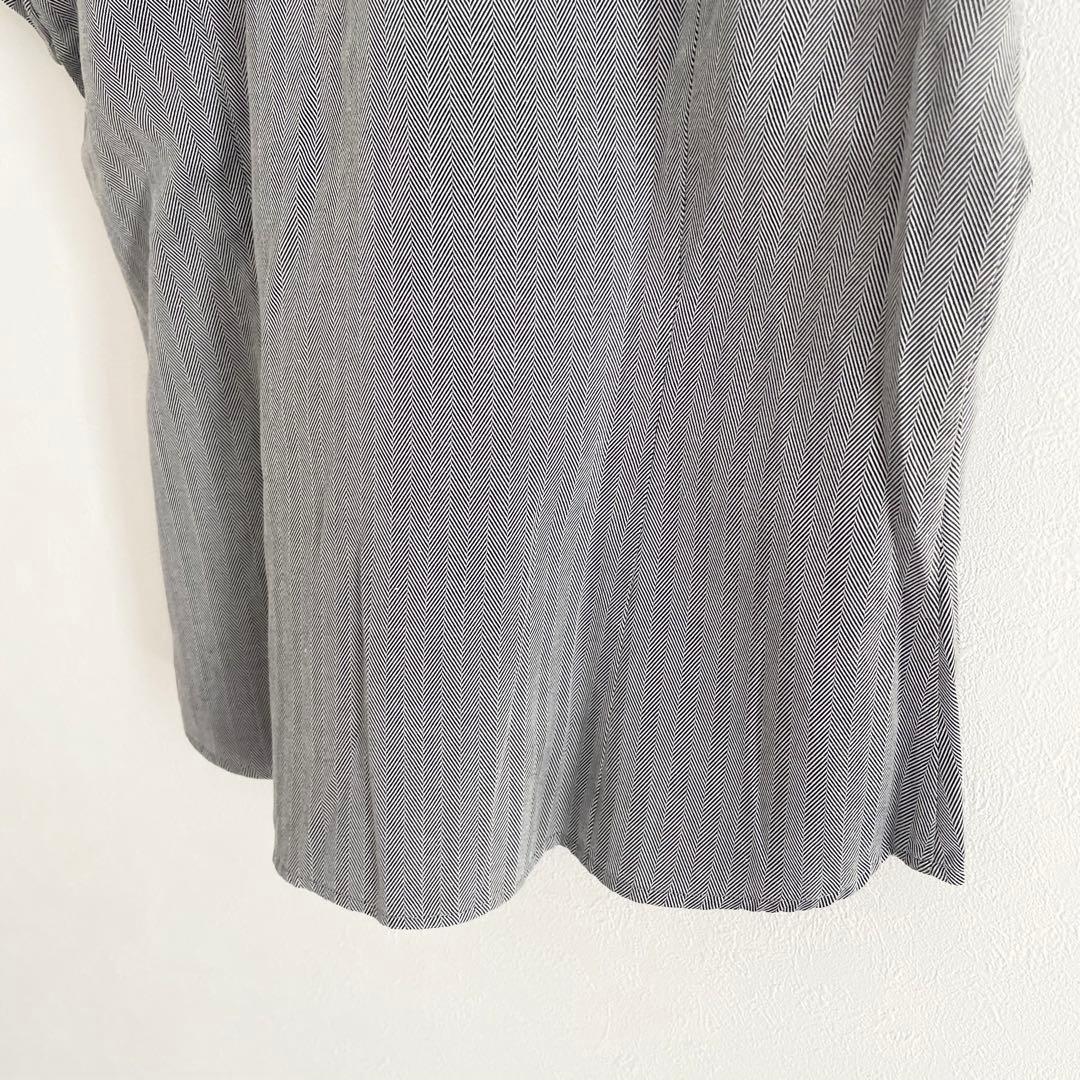 ラルフローレン 美品 半袖シャツ ヘリンボーン 11 グレー