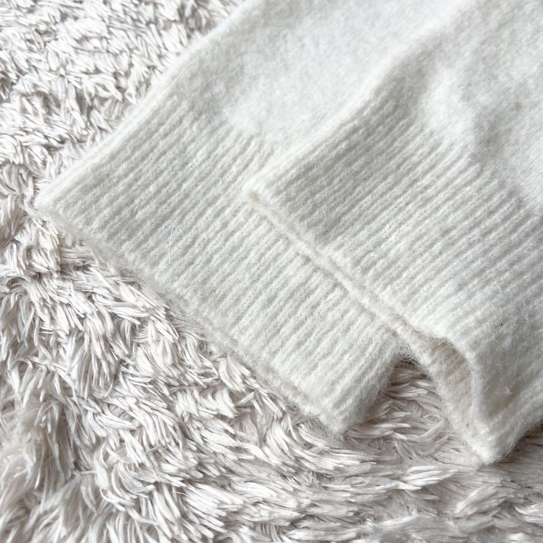 セルフォード 極美品 CELFORD クロップドカーディガン 金ボタン F 白