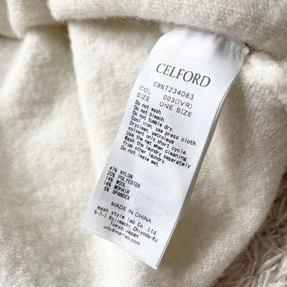セルフォード 極美品 CELFORD クロップドカーディガン 金ボタン F 白