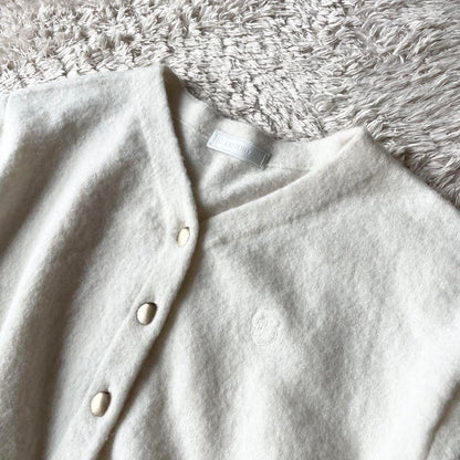 セルフォード 極美品 CELFORD クロップドカーディガン 金ボタン F 白