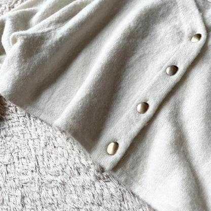 セルフォード 極美品 CELFORD クロップドカーディガン 金ボタン F 白