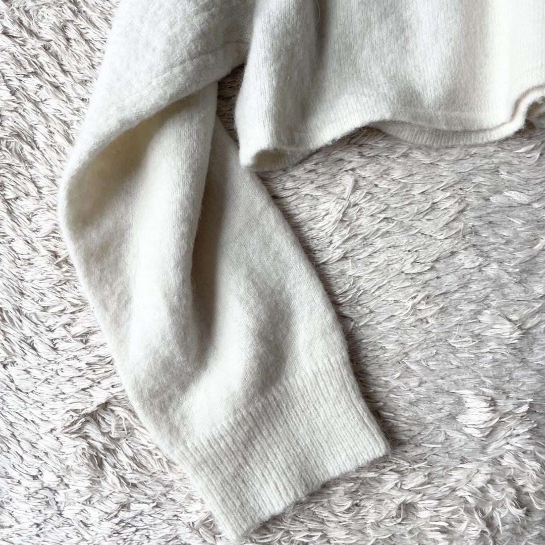 セルフォード 極美品 CELFORD クロップドカーディガン 金ボタン F 白