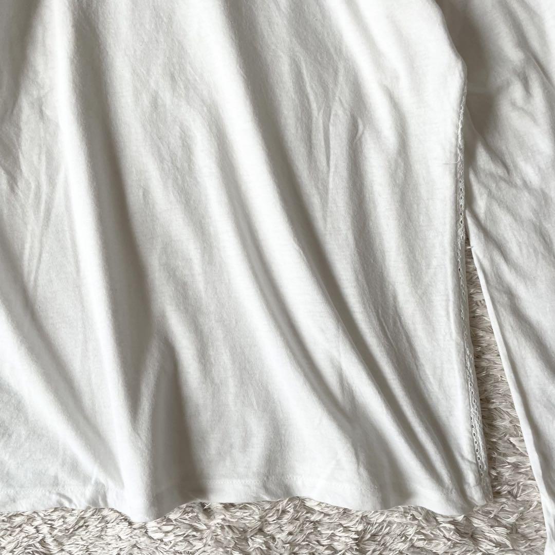 45R 切替L/Sカットソー カットワーク メッシュ L