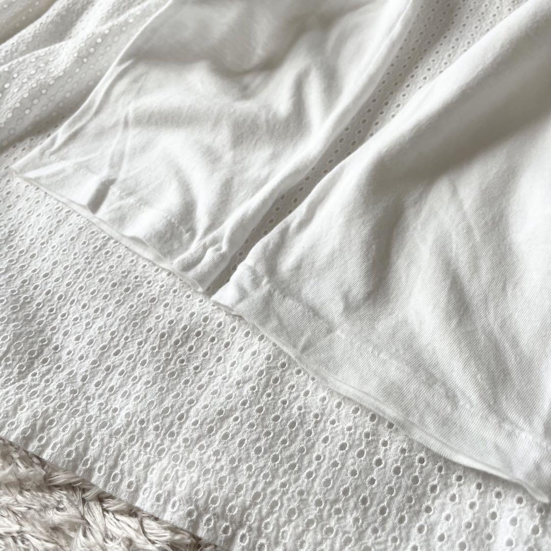 45R 切替L/Sカットソー カットワーク メッシュ L