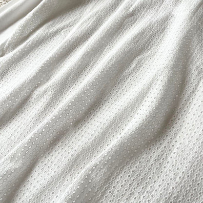 45R 切替L/Sカットソー カットワーク メッシュ L