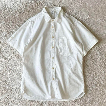 エムエイチエル 美品 MHL 半袖シャツ コットンリネン M