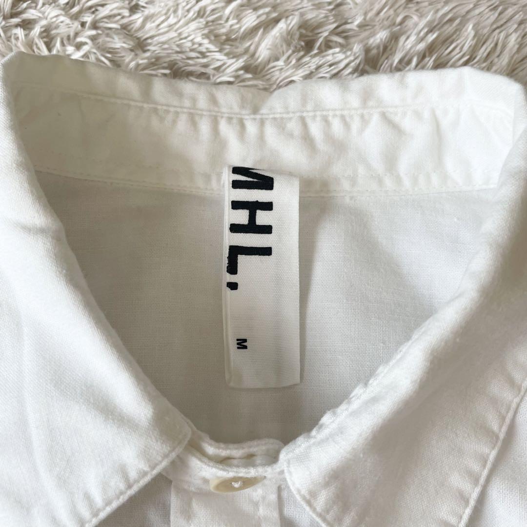 エムエイチエル 美品 MHL 半袖シャツ コットンリネン M