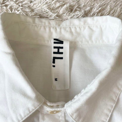 エムエイチエル 美品 MHL 半袖シャツ コットンリネン M