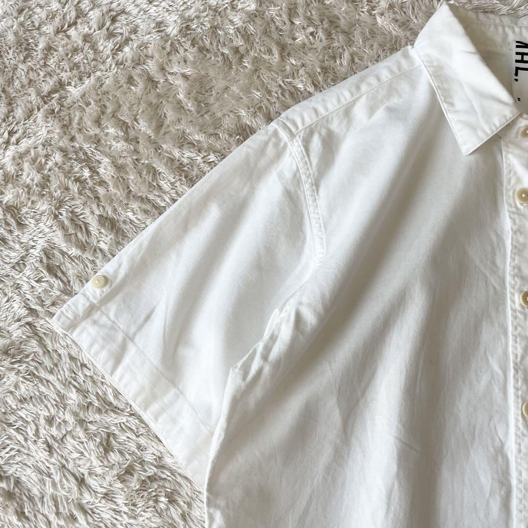 エムエイチエル 美品 MHL 半袖シャツ コットンリネン M