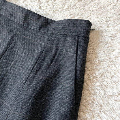 マーガレットハウエル 美品 ウールプリーツスカート 1 グレーチェック