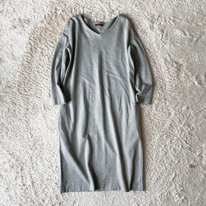 アマカ 美品 AMACA ストレッチワンピース 38 グレー