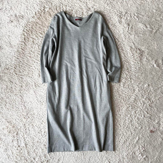 アマカ 美品 AMACA ストレッチワンピース 38 グレー