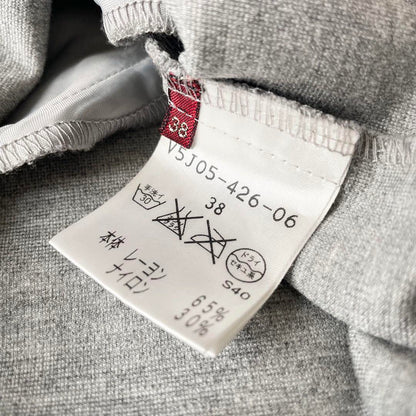 アマカ 美品 AMACA ストレッチワンピース 38 グレー