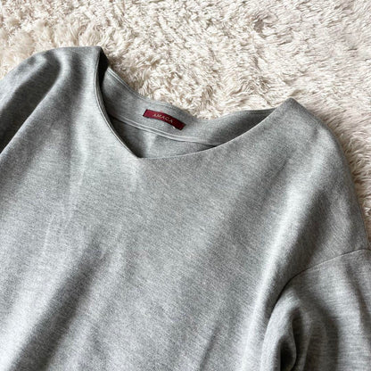 アマカ 美品 AMACA ストレッチワンピース 38 グレー