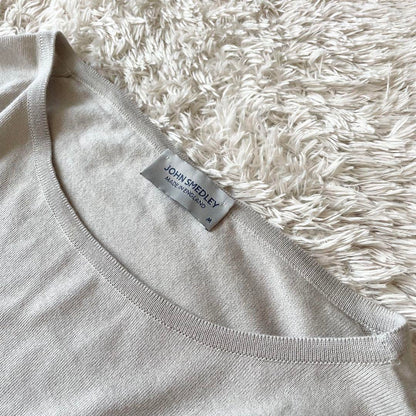 JOHN SMEDLEY シーアイランドコットンニット M グレージュ