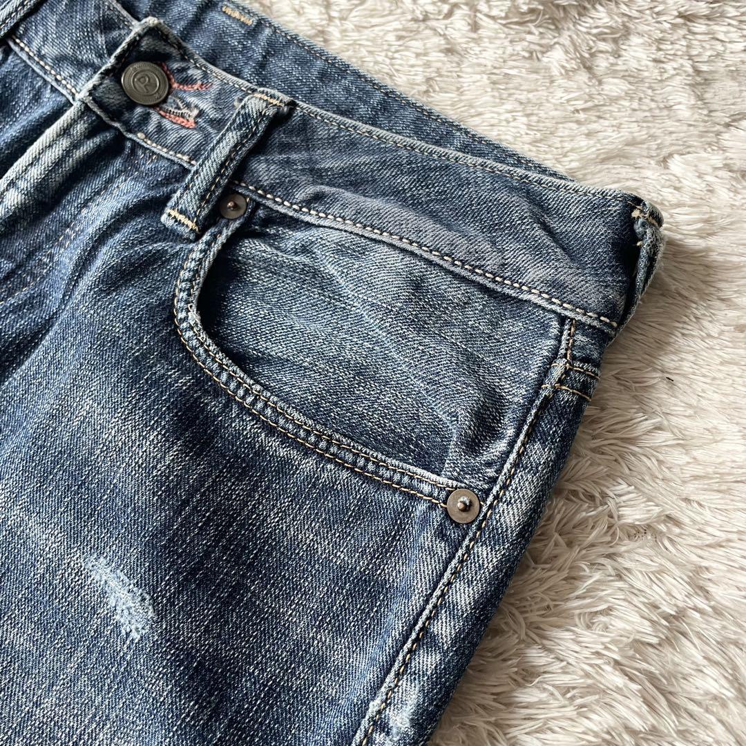 45R ストレートデニム セルビッチ 29 インディゴ