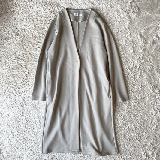 SIMPLICITE 美品 ダンボールノーカラーコート F ベージュ