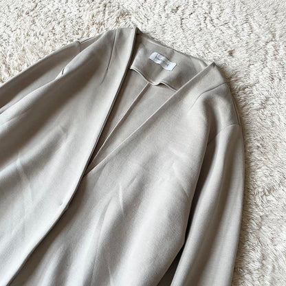 SIMPLICITE 美品 ダンボールノーカラーコート F ベージュ