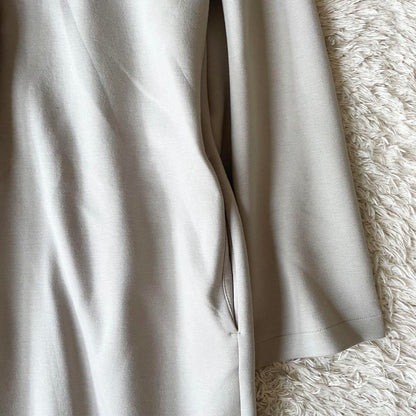 SIMPLICITE 美品 ダンボールノーカラーコート F ベージュ