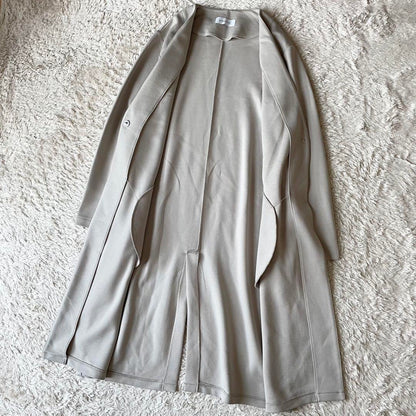 SIMPLICITE 美品 ダンボールノーカラーコート F ベージュ