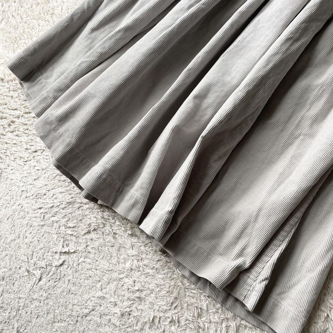 45R 美品 コールピケスカート 2 ライトグレー