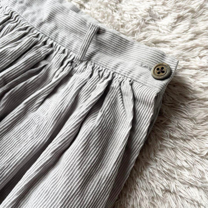 45R 美品 コールピケスカート 2 ライトグレー