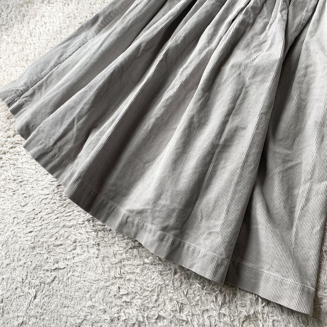 45R 美品 コールピケスカート 2 ライトグレー