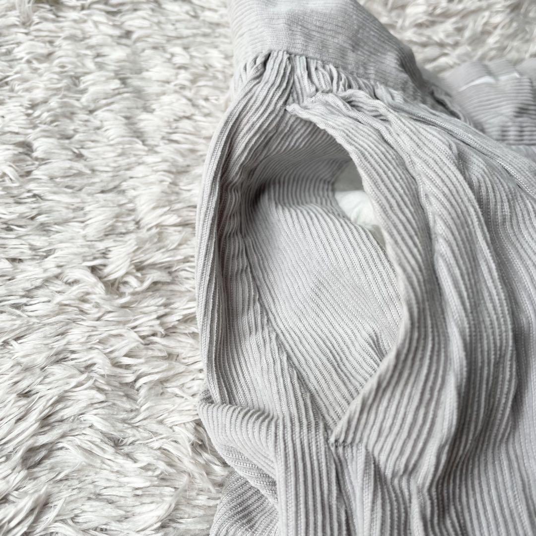 45R 美品 コールピケスカート 2 ライトグレー