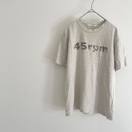 00s 45rpm& ロゴプリントＴシャツ F ベージュ