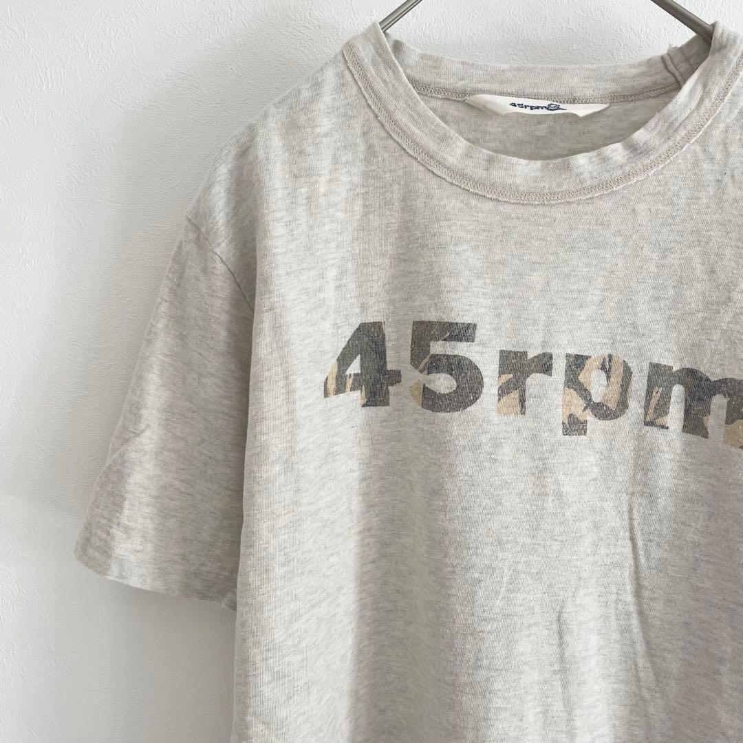 00s 45rpm& ロゴプリントＴシャツ F ベージュ
