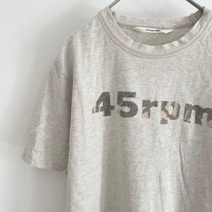 00s 45rpm& ロゴプリントＴシャツ F ベージュ