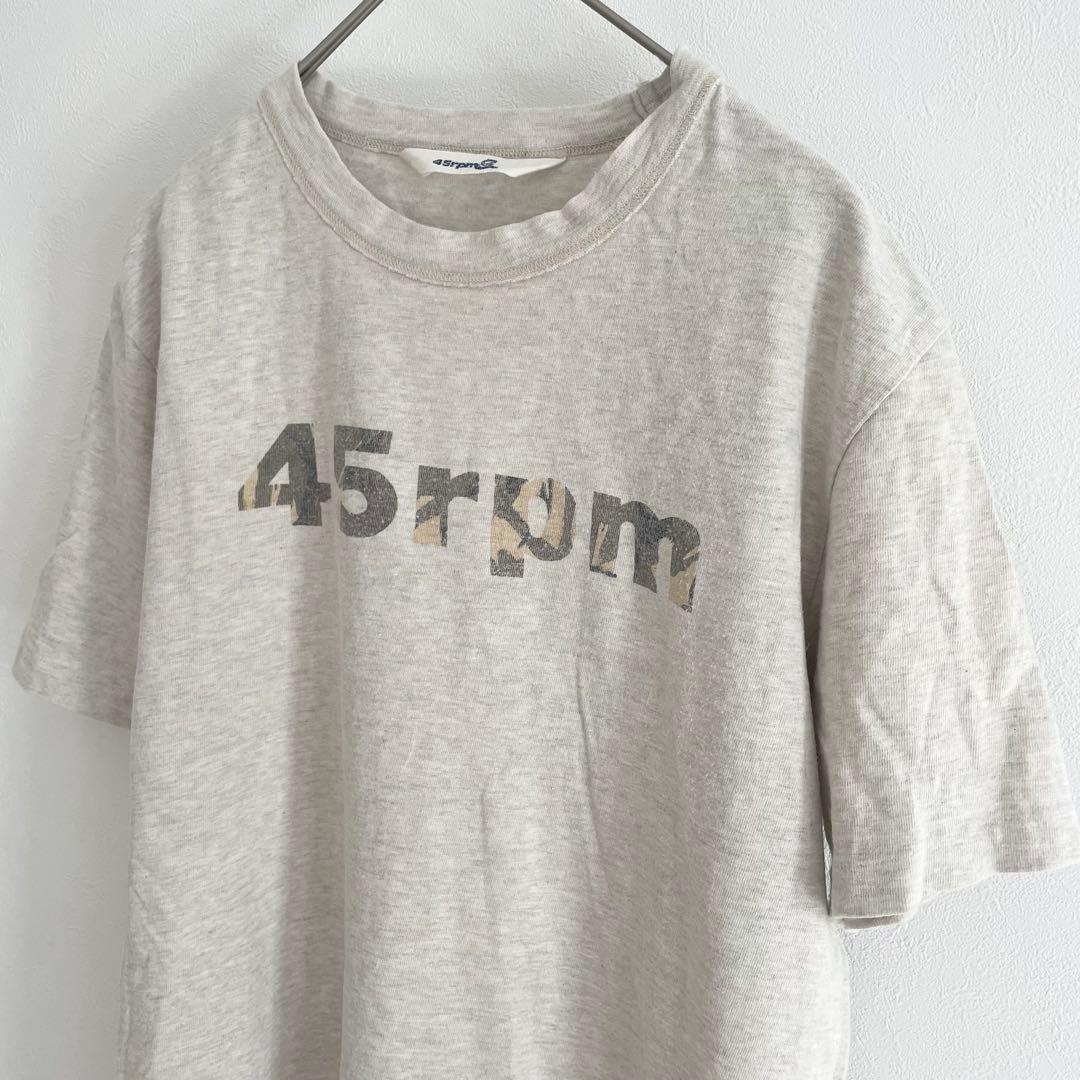 00s 45rpm& ロゴプリントＴシャツ F ベージュ