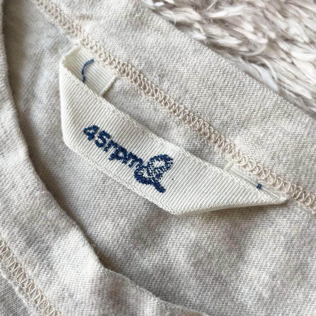 00s 45rpm& ロゴプリントＴシャツ F ベージュ