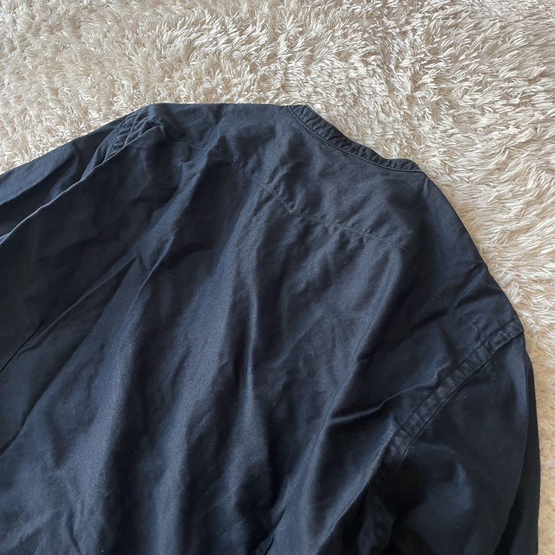 45R 美品 サテンスタンドイースタンシャツ 2 ネイビー