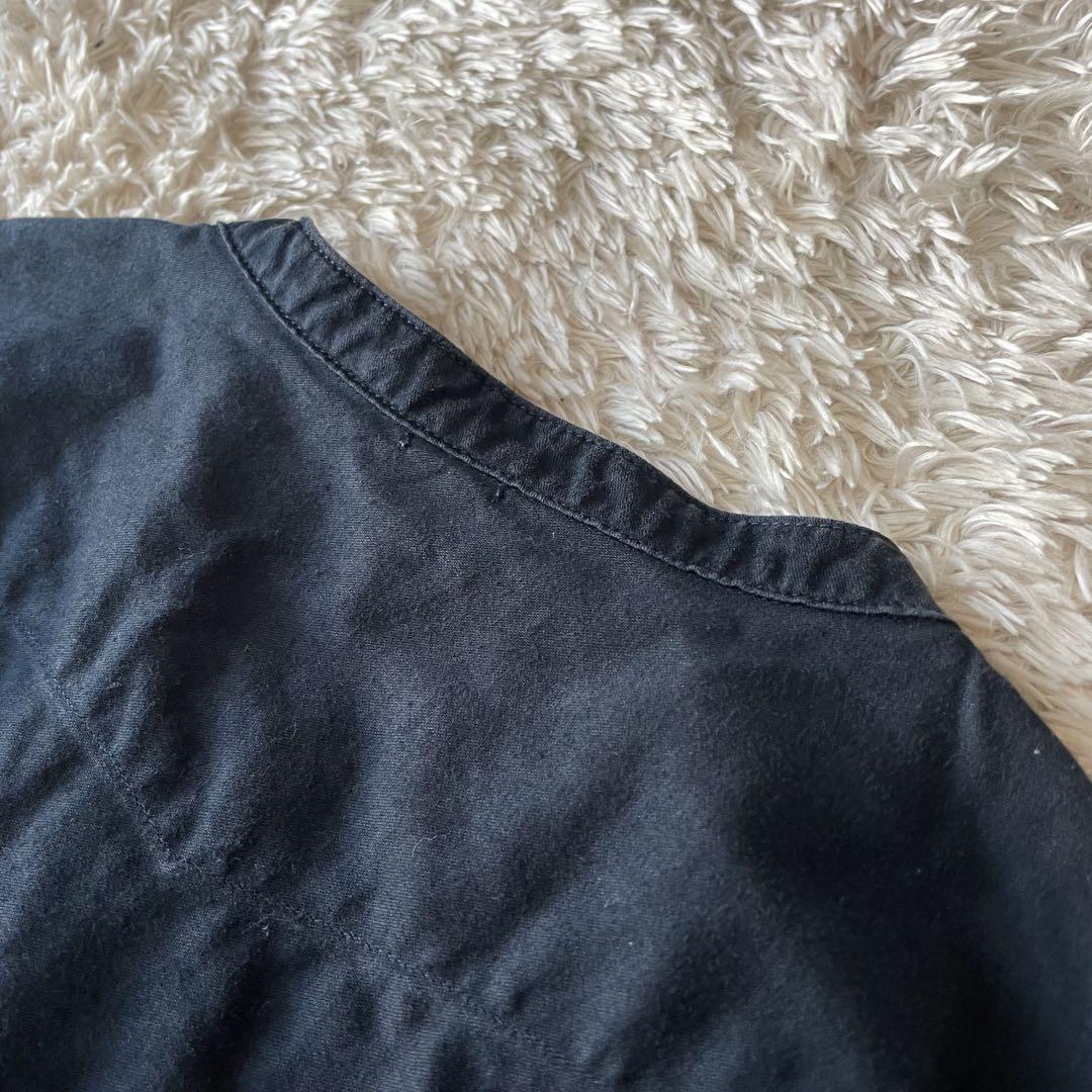 45R 美品 サテンスタンドイースタンシャツ 2 ネイビー