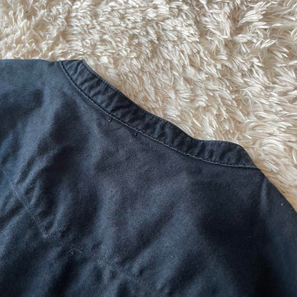 45R 美品 サテンスタンドイースタンシャツ 2 ネイビー