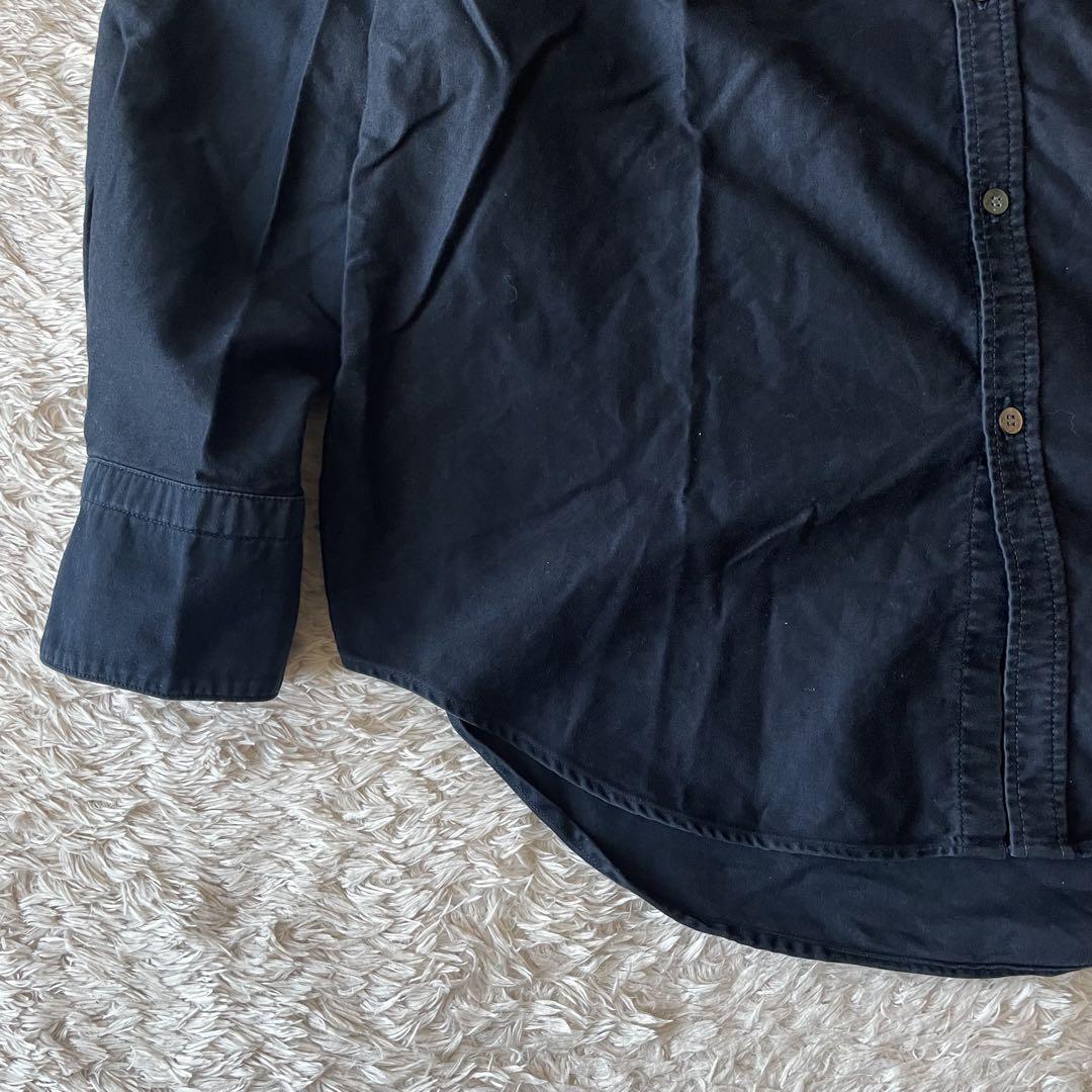 45R 美品 サテンスタンドイースタンシャツ 2 ネイビー