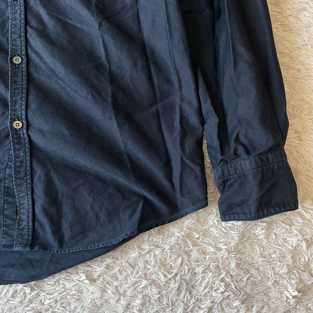 45R 美品 サテンスタンドイースタンシャツ 2 ネイビー