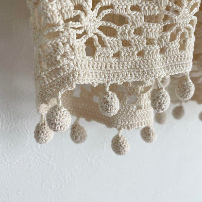 MACHPEE 極美品 ハンドニットレースブラウス 1 ベージュ