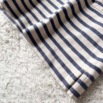 MHL 美品 カットソーボーダーワンピース 2 アイボリー ブルー