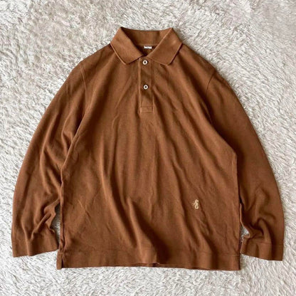 45R 極美品 スーピマカノコの33色四角ポロ 3 茶